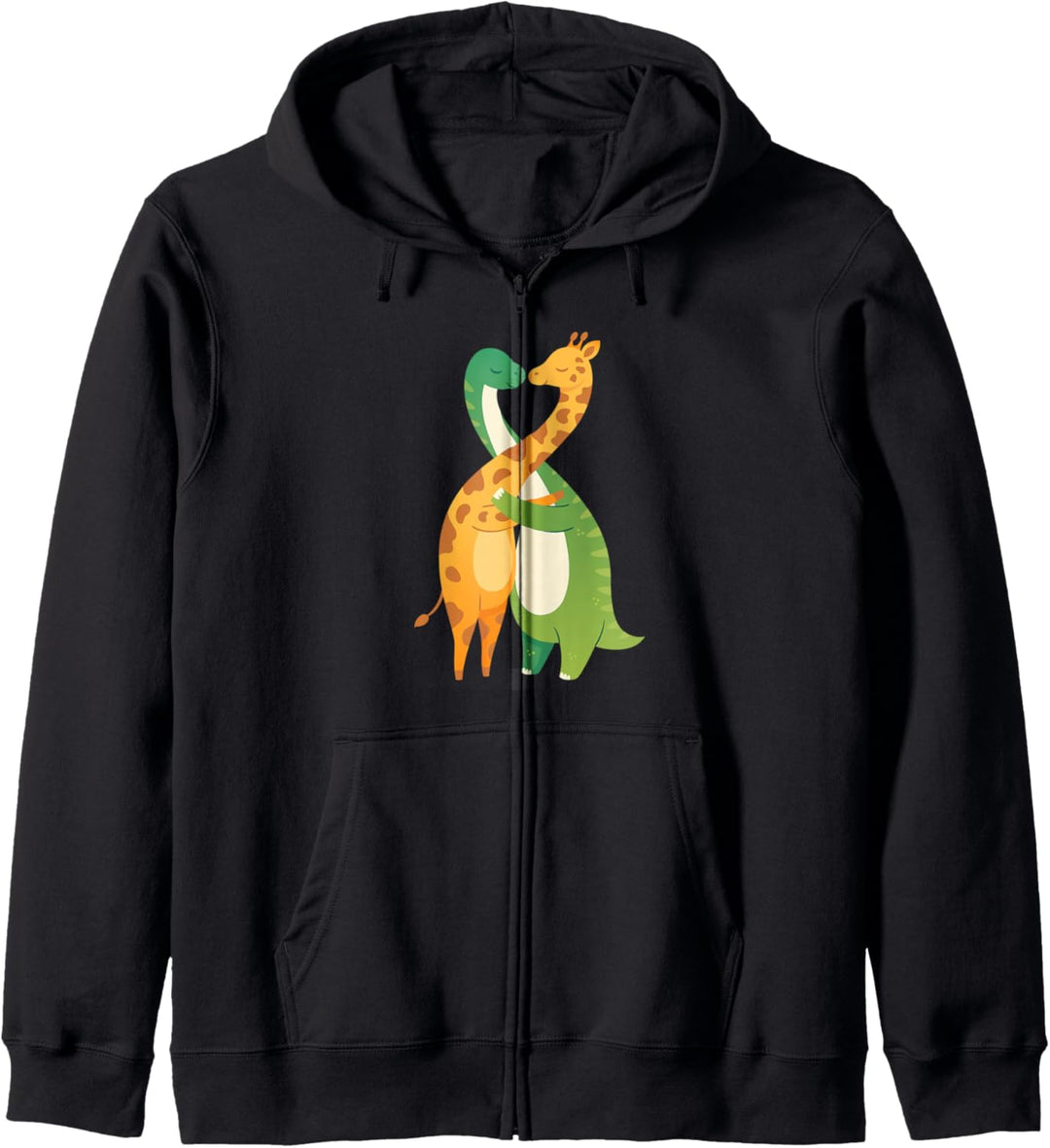 Dinosaurier Dino T Rex Giraffe Liebespaar Valentinstag Kapuzenjacke