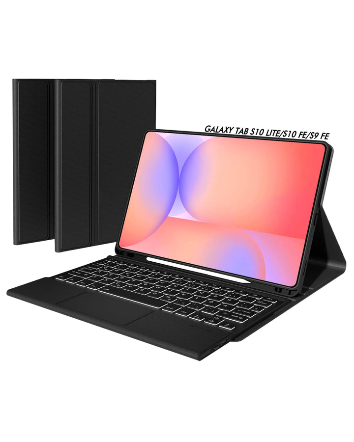 Doohoeek Schutzhülle mit Tastatur für Samsung Galaxy Tab S10 Lite 10,9 Zoll / S10 FE / S9 FE / S9 11