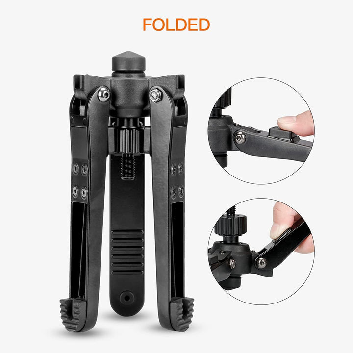 Koolehaoda Mini Stativ, Universeller 3 Bein Einbeinstativ Basisständer, Unipod Stütze mit 3/8 Zoll S