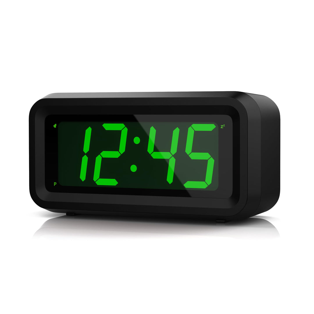 KWANWA Digitaler Wecker, LED Uhr Batteriebetrieben Tischuhr mit 3 Einstellbarer Helligkeit/Snooze/Oh