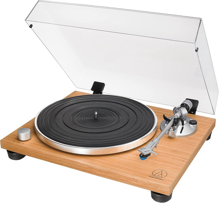 Audio-Technica AT-LPW30 Manueller Plattenspieler mit Riemenantrieb Teak Single
