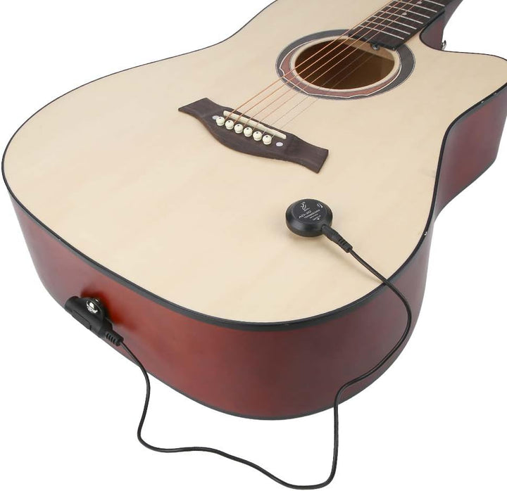 Dilwe Mini Piezo Tonabnehmer, Mikrofon Wandler für Akustische Gitarre Violine Ukelele