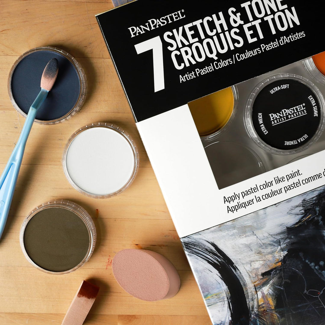 PanPastel Sketch & Tone Ultra Soft Artist Pastell Set, 9 ml, 7 Stück, Pastellfarben, 1 Count (Pack o