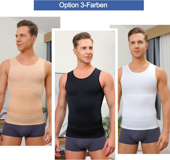 Gotoly Herren Unterhemden Shapewear Workout Tank Tops Kompressionsshirt Muskelshirt Abnehmen Body Sh