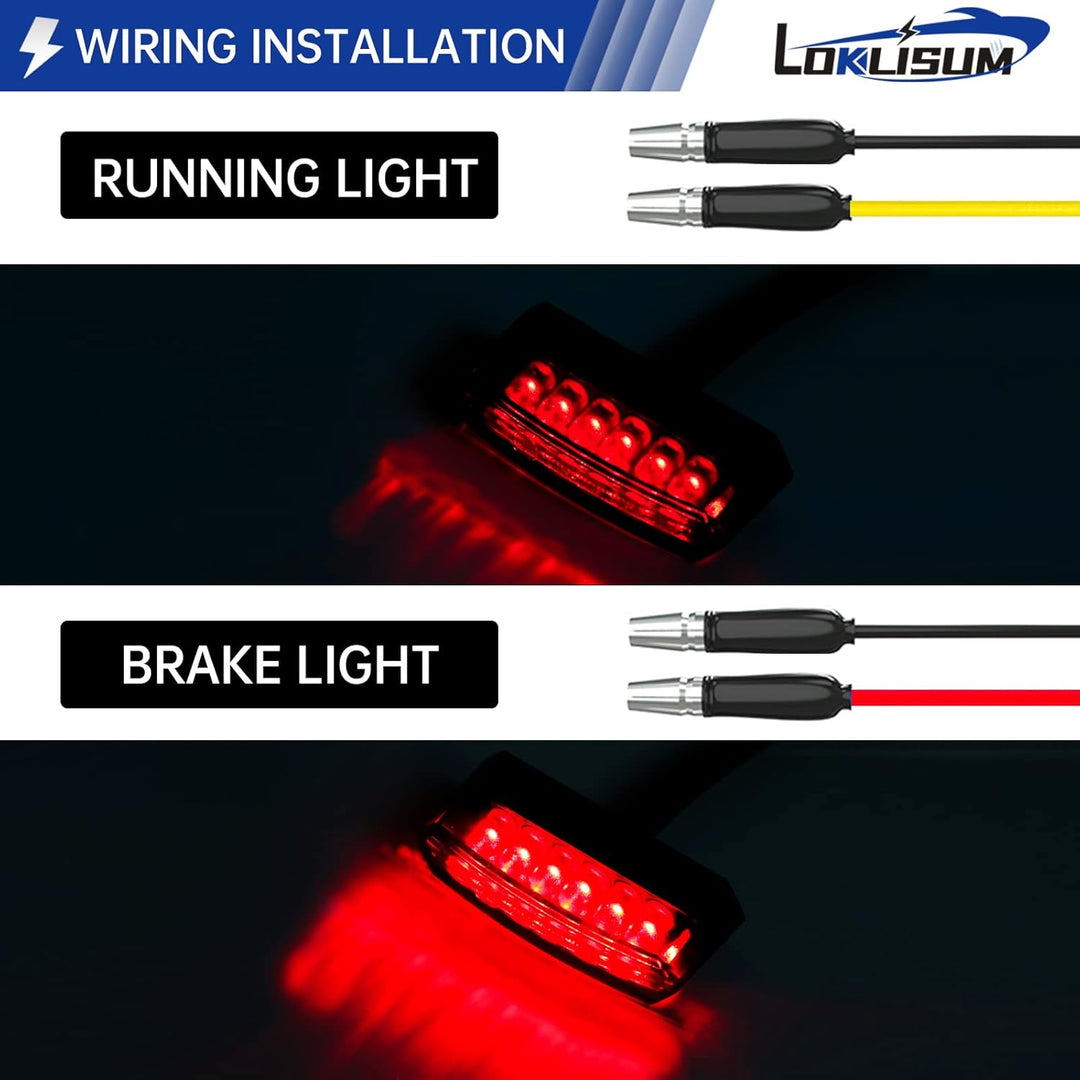 Motorrad Rücklicht, 12V 6 LED Mini Stop Motorrad Universal Rücklicht Led Bremslicht für Motorräder D