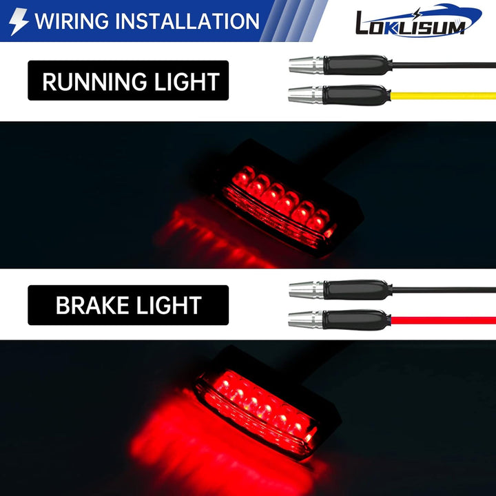 Motorrad Rücklicht, 12V 6 LED Mini Stop Motorrad Universal Rücklicht Led Bremslicht für Motorräder D