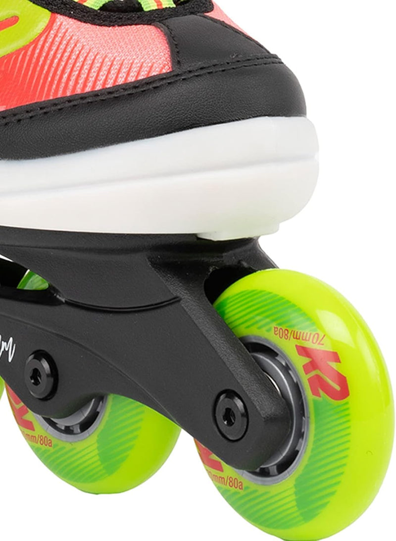 K2 Skates Mädchen Inline Skates Marlee Beam, red - Green, 30G0136 L (EU: 35-40 / UK: 3-7 / US: 4-8)