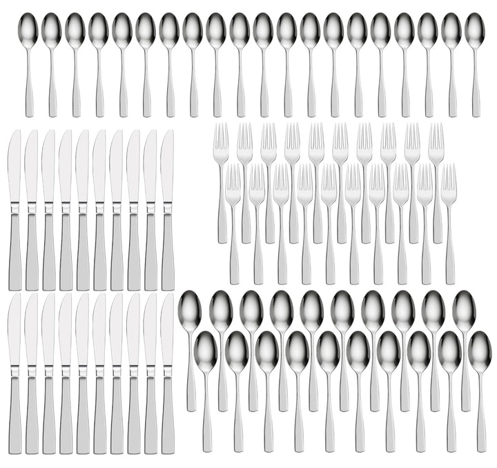 Besteck Set für 100 Person, 400er-Set Messer Gabel Löffel aus Edelstahl Spülmaschinenfestem für Küch
