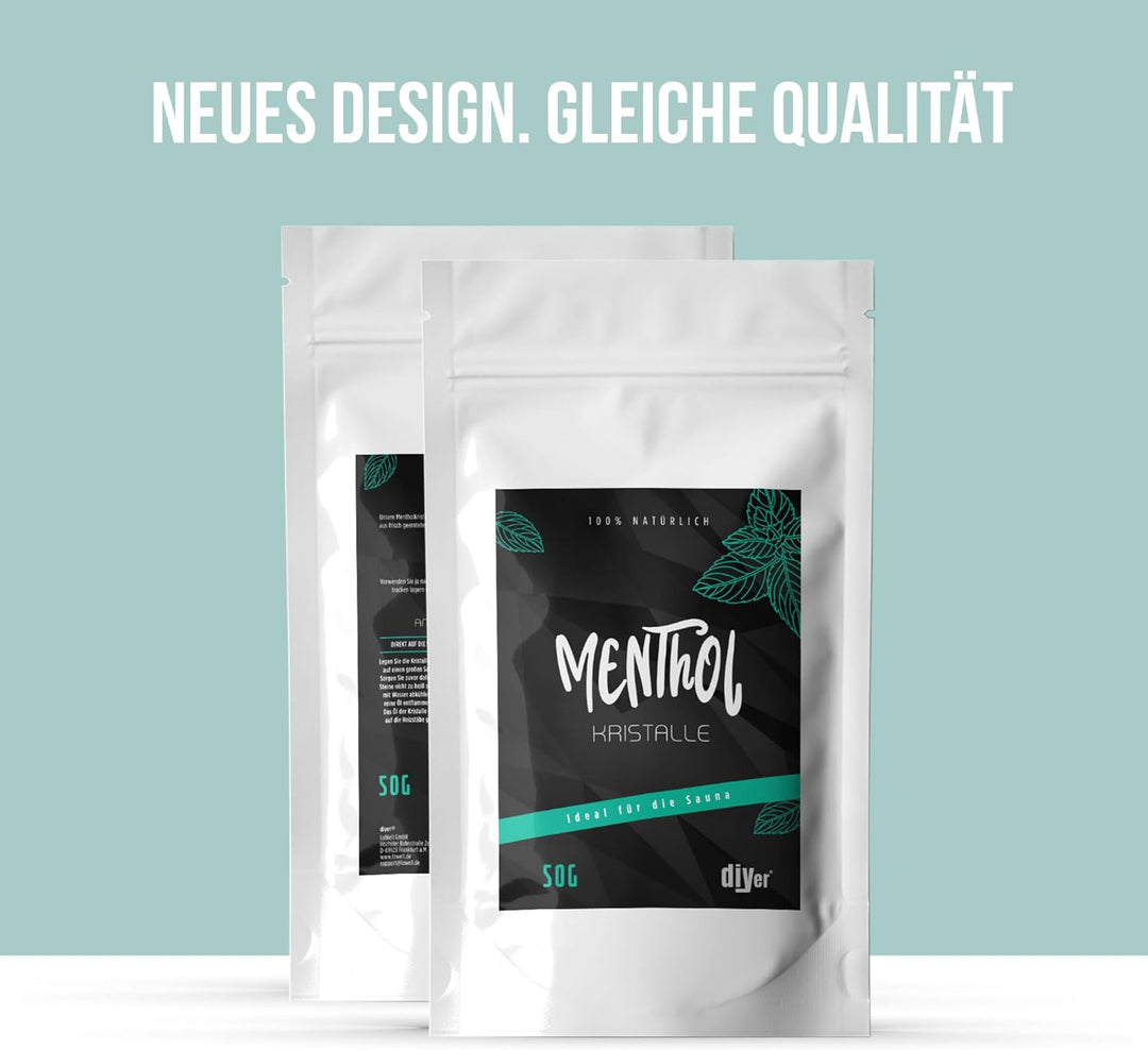 DIYer® 500g Mentholkristalle im praktischen Zipper Beutel - zertifizierte Premium Qualität aus 100%