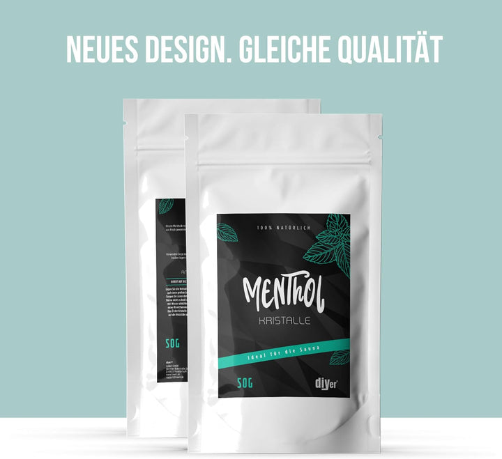 DIYer® 500g Mentholkristalle im praktischen Zipper Beutel - zertifizierte Premium Qualität aus 100%