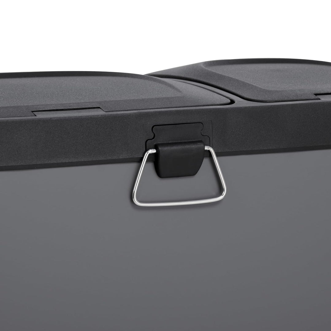 SVITA TC2Combo35 Mülleimer 35Liter Grau kombiniert 12L+23L doppelt Abfalleimer Küchen-Eimer 2er- Mül