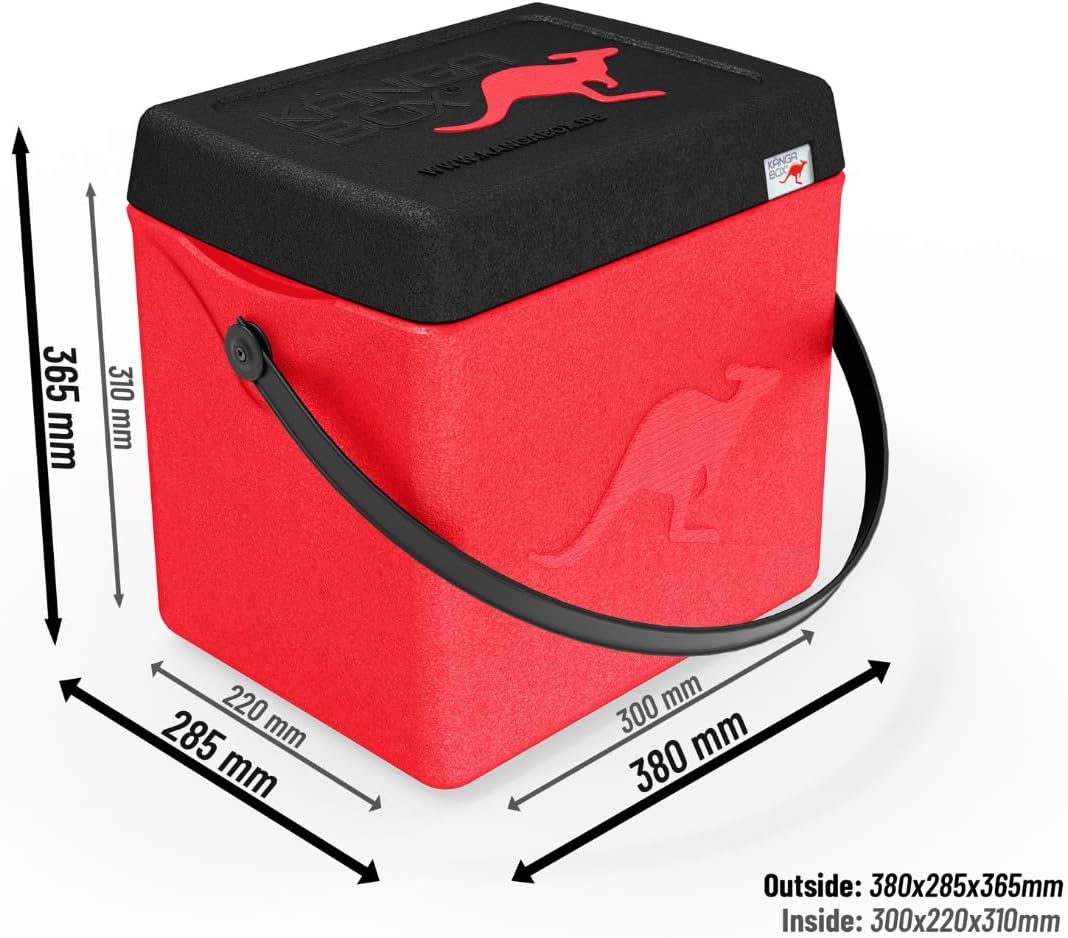 KÄNGABOX® Thermobox, Trip, 20 Liter Inhalt, mit Henkelgriff, Premium Qualität, Ultraleicht&stabil, I