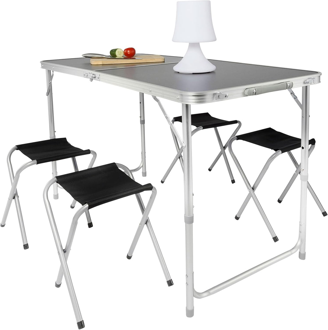 GOODS+GADGETS Klappbarer Multifunktionstisch Mehrzwecktisch Campingtisch Camping-Set Klapptisch Mark