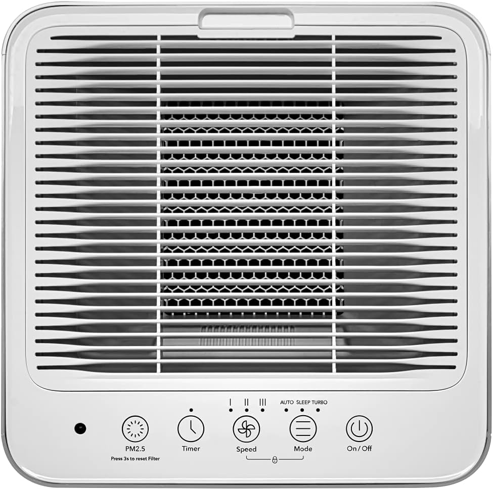TROTEC Luftreiniger AirgoClean 200 E – HEPA Filter für Allergiker – Räume bis 66 m²/165 m³, Gebläses