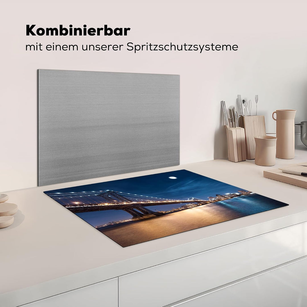 KitchenYeah© Herdabdeckplatte Einteilig Küche Herdabdeckung Induktionsfeld Ceranfeld Herdabdeckplatt