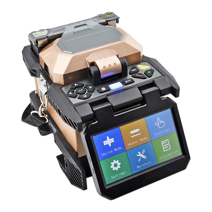 QIIRUN Glasfaser Spleissgerät Fusion Splicer, LWL Spleissgerät mit 4,3-Zoll-Touchscreen, Glasfaser-S