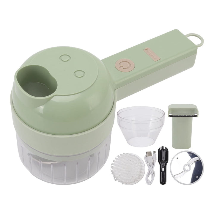 ciciglow 4 in 1 Gemüseschneider Elektrisch, elektrischer Gemüseschneider, Knoblauchhacker, multifunk