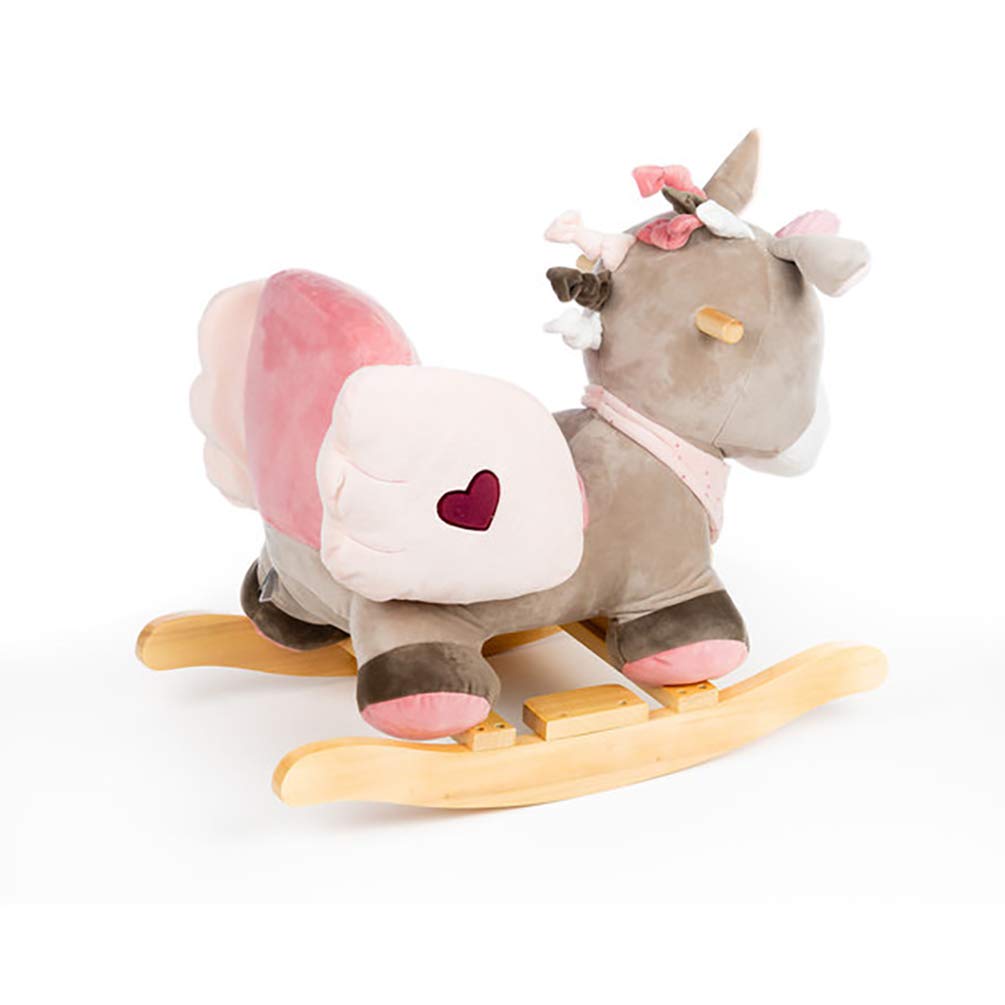 Nattou Schaukeltier ab 1 Jahr mit Gurt, Mädchen, rosa - Jade der Einhorn Einhorn Jade, Einhorn Jade