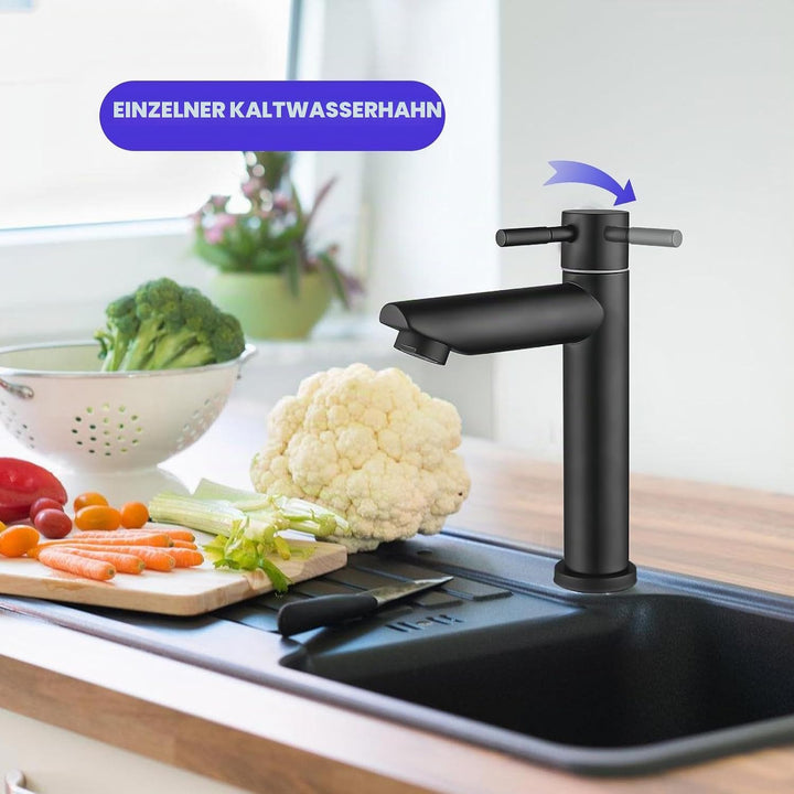 Kaltwasserhahn Schwarz Wasserhahn Bad: Gäste WC Bad Kaltwasserarmatur Nur Kaltwass Einhebelmischer K
