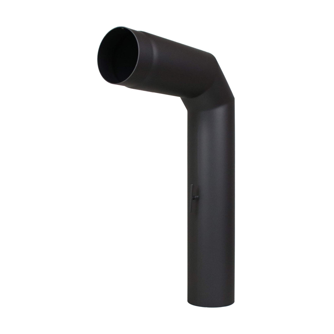 LANZZAS Ofenrohr Set 2x 45° Grad, im Durchmesser, DN Ø 150 mm, Farbe: gussgrau - weitere Rohre aus u