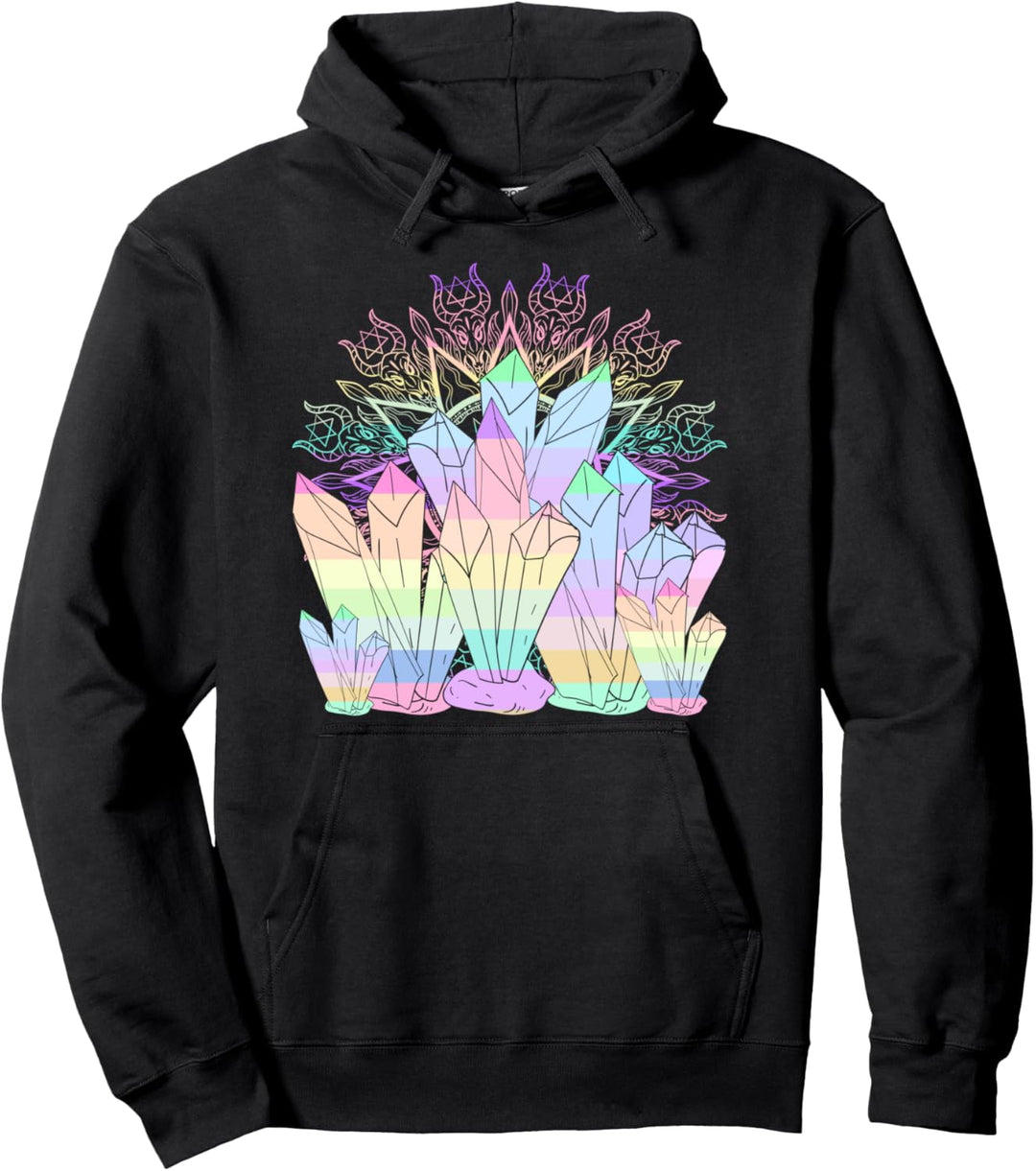 Okkultismus Hexerei Kristalle Wicca Astrologie Pastel Goth Pullover Hoodie