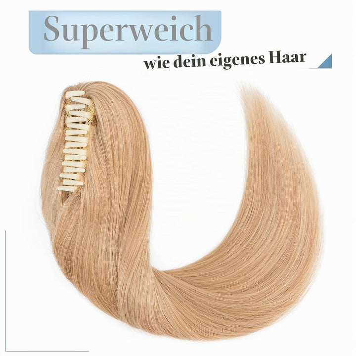 SEGO Ponytail Extension Echthaar Pferdeschwanz Zopf Clip in Haarteil Haarverlängerung 100% Remy Haar