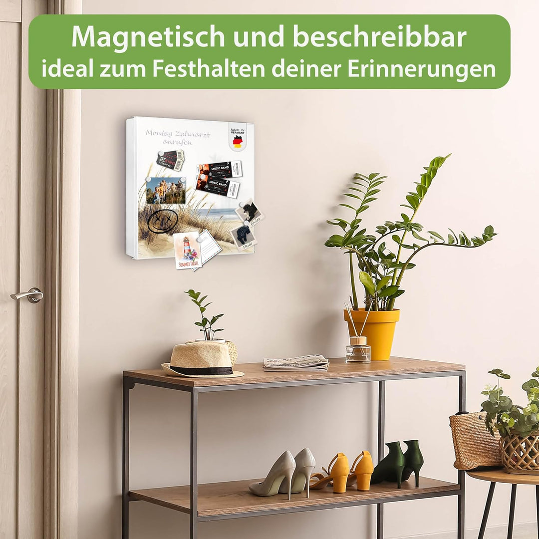 banjado Grosser Schlüsselkasten Glas - Schlüsselbox 30x30cm mit 50 Haken - Schlüsselkasten modern fü