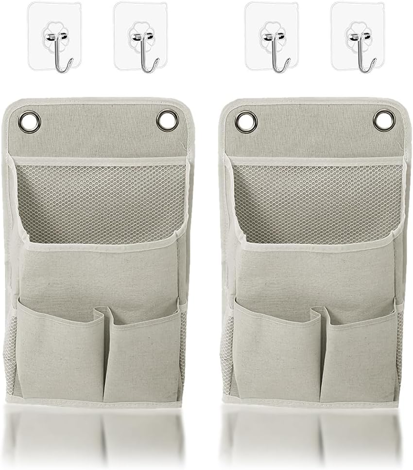 2 Stück Hängeorganizer mit 4 Haken, Hängeregal Hängende Aufbewahrung Organisatoren Wasserfeste Faltb