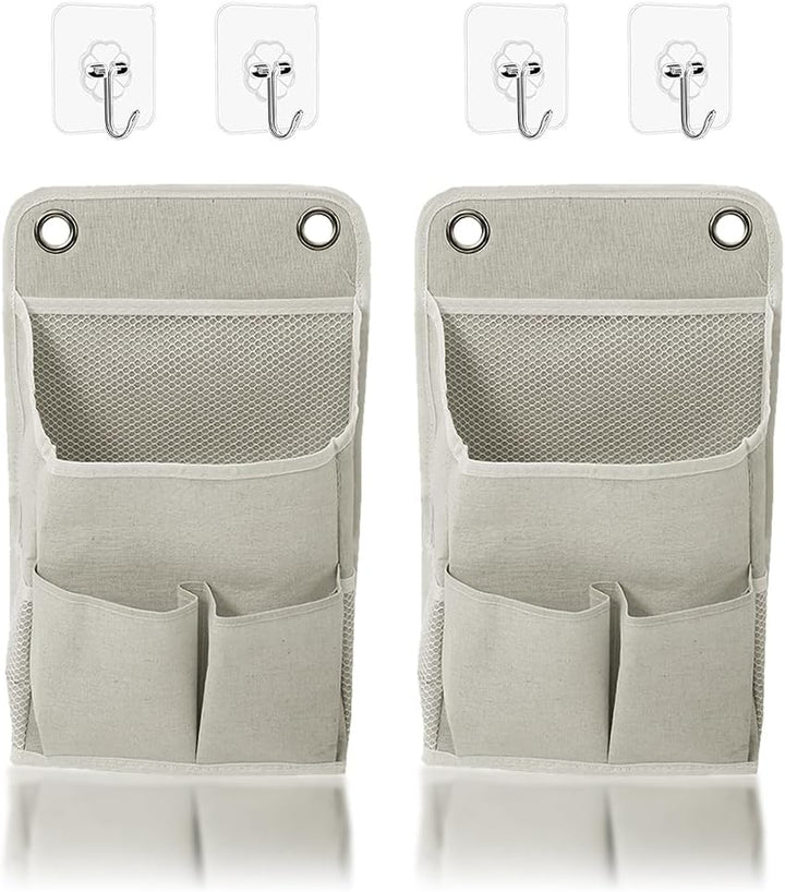 2 Stück Hängeorganizer mit 4 Haken, Hängeregal Hängende Aufbewahrung Organisatoren Wasserfeste Faltb