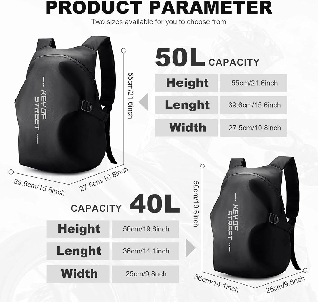 Motorradrucksäcke für Herren, wasserdichter Helmrucksack, Motorradzubehör, Laptoptaschen, Reiserucks