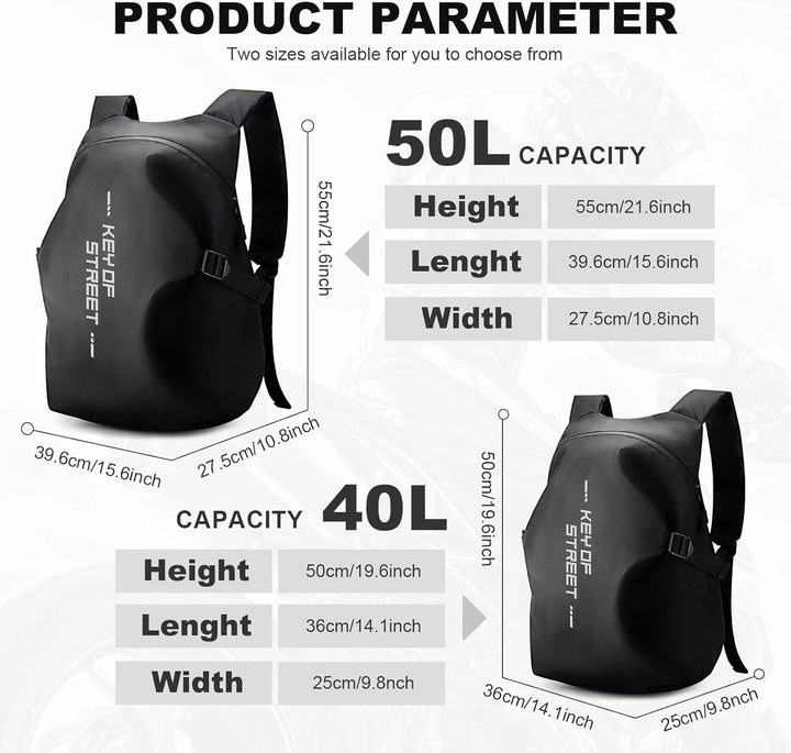 Motorradrucksäcke für Herren, wasserdichter Helmrucksack, Motorradzubehör, Laptoptaschen, Reiserucks