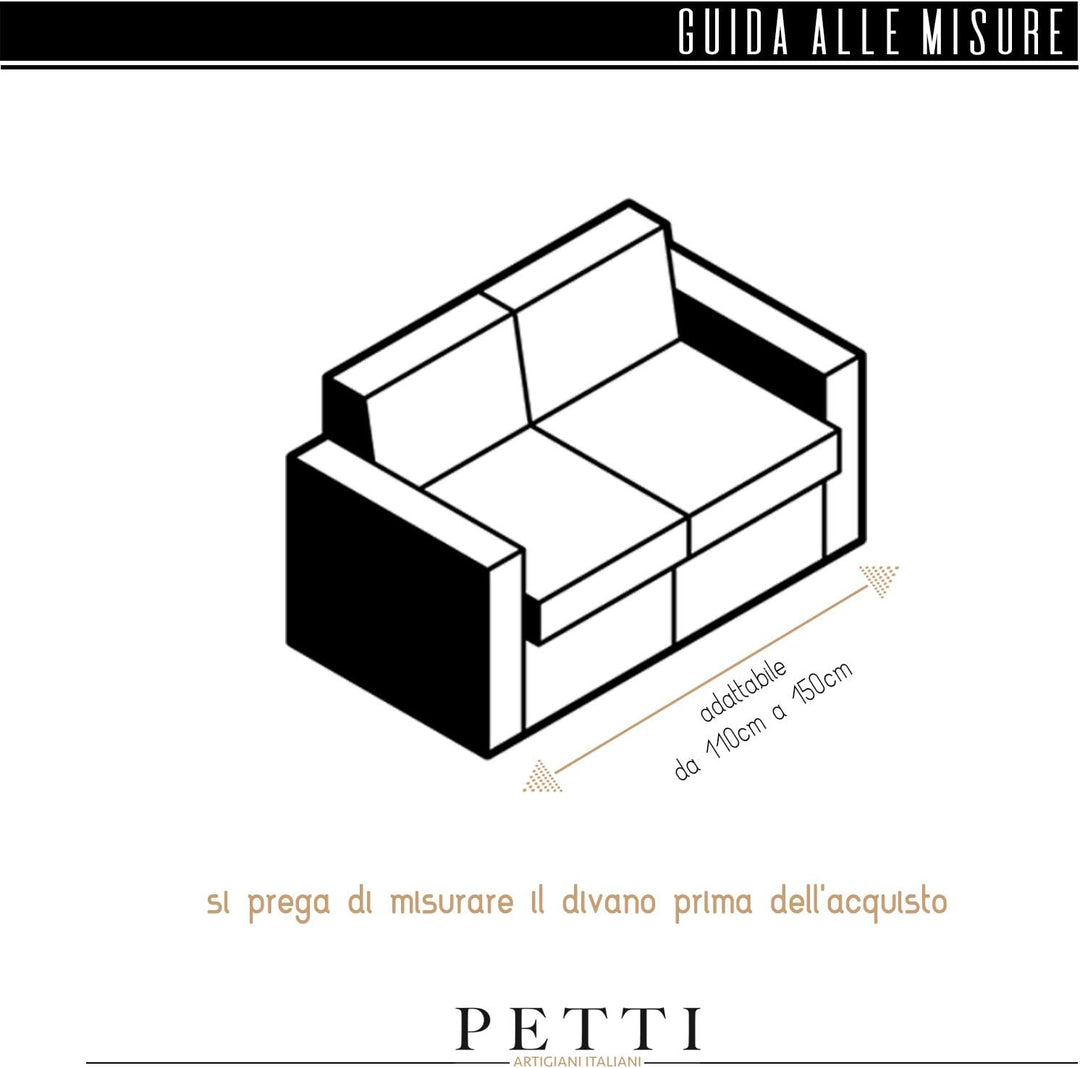 PETTI Artigiani Italiani Sofa-Überwürfe, Creme, 2 Sitzer (110 bis 150 cm) 2 Sitzer (110 bis 150 cm)