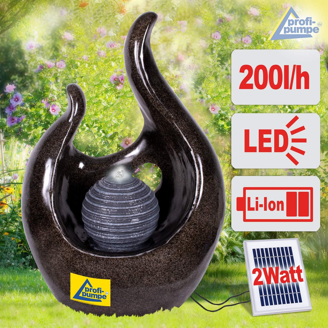Solar Gartenbrunnen Brunnen Solarbrunnen Zierbrunnen Vogelbad Wasserfall Gartenleuchte Teichpumpe -
