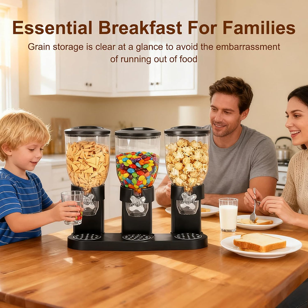 LUPATDY 3er Pack Müslispender 2L, Aufbewahrungsbox Küche Organizer mit Deckel, Cereal Dispenser für
