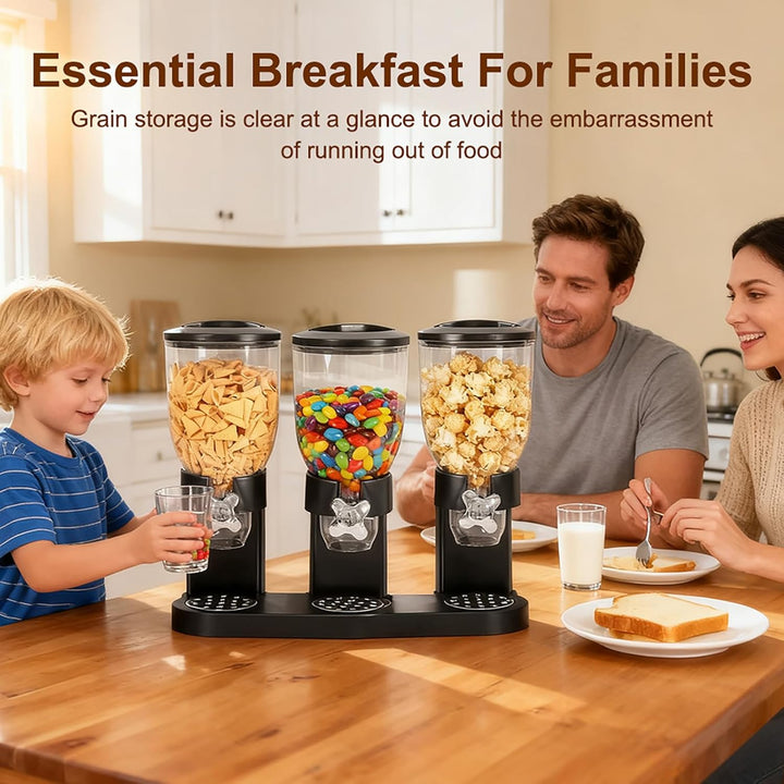 LUPATDY 3er Pack Müslispender 2L, Aufbewahrungsbox Küche Organizer mit Deckel, Cereal Dispenser für