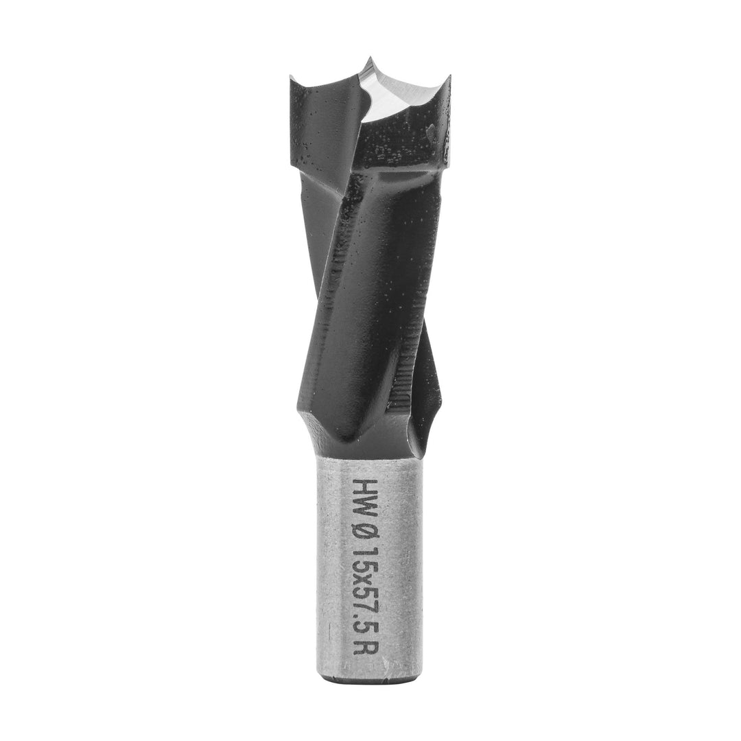 ENT 22051 Dübelbohrer HW, Schaft (S) 10 mm, Durchmesser (D) 15 mm, NL 30 mm, SL 20 mm, L 57,5 mm, Re
