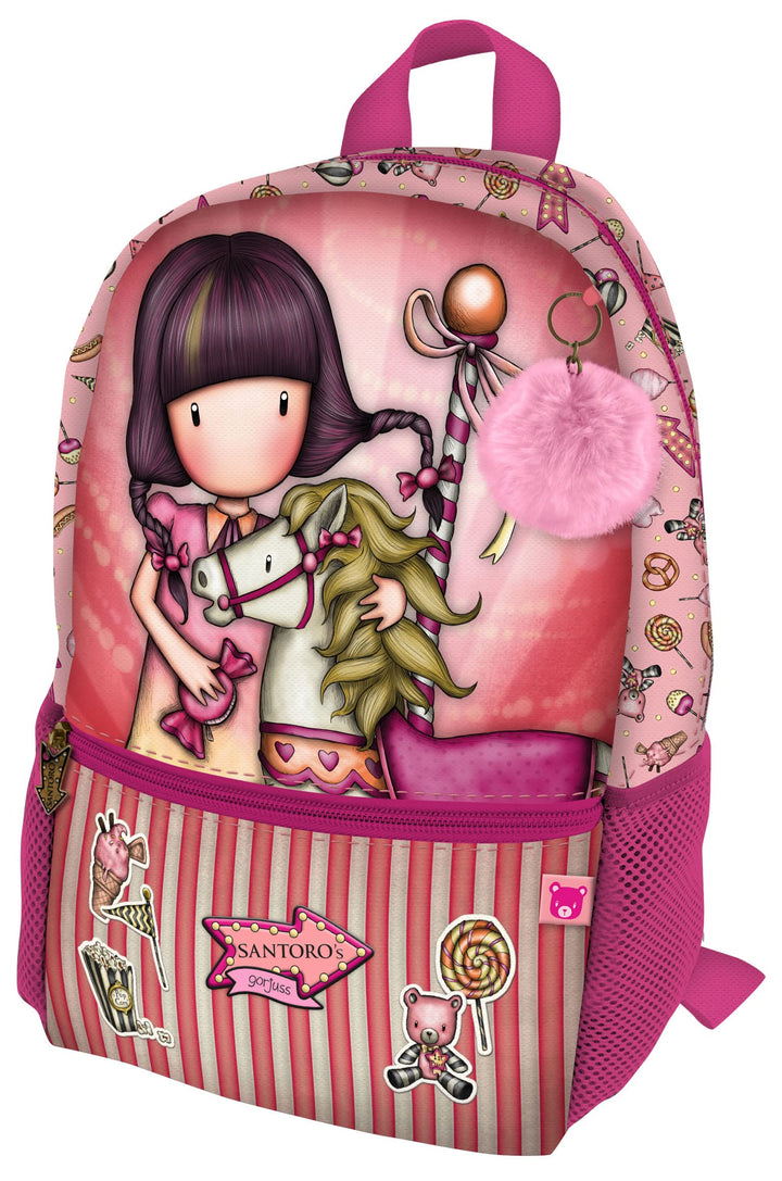 Santoro 1111GJ03T Mini-Rucksack Adap.Cart Gorjuss Fairground Karussell 26 x 34 x 11,4 cm, Rose