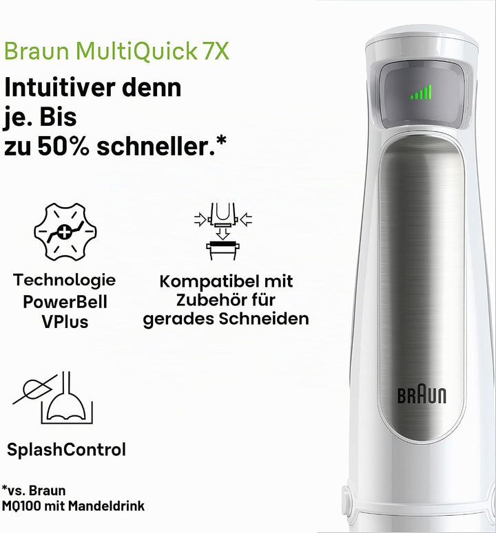 Braun Household Hogar MultiQuick 7 Armmixer, Spritzschutz-Technologie, spülmaschinenfest, BPA-freier