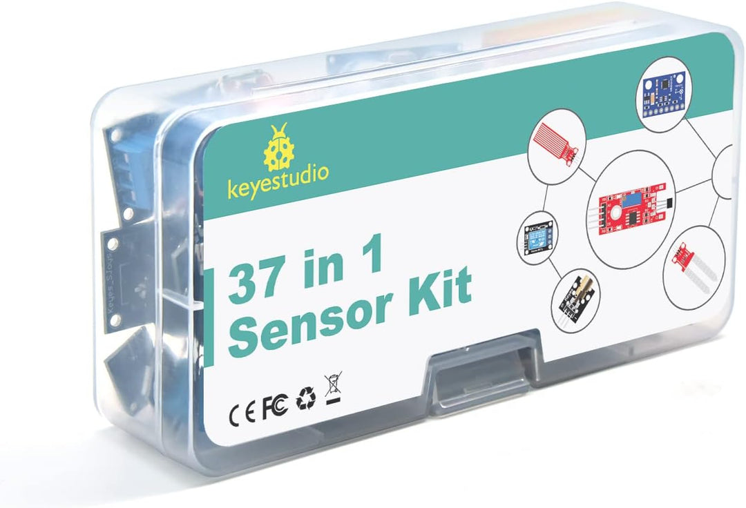 KEYESTUDIO 37-in-1-Sensormodul-Kit, kompatibel mit Arduino IDE, Raspberry Pi, elektronisches Starter
