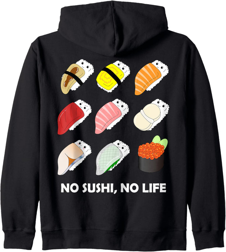 Kein Sushi, kein Leben, japanische Redewendungen Kapuzenjacke