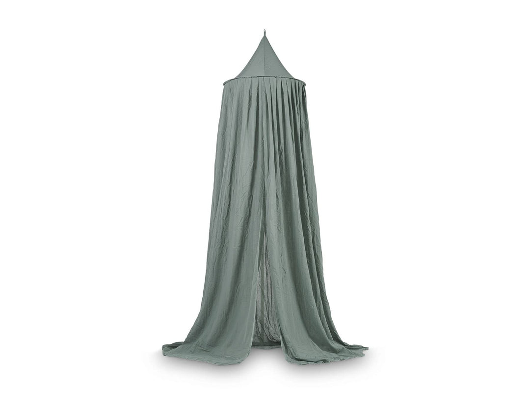 Jollein Baldachin Vintage Ash Green - Höhe 245 cm - Betthimmel Babybett Kinderzimmer - Grün Ash Gree