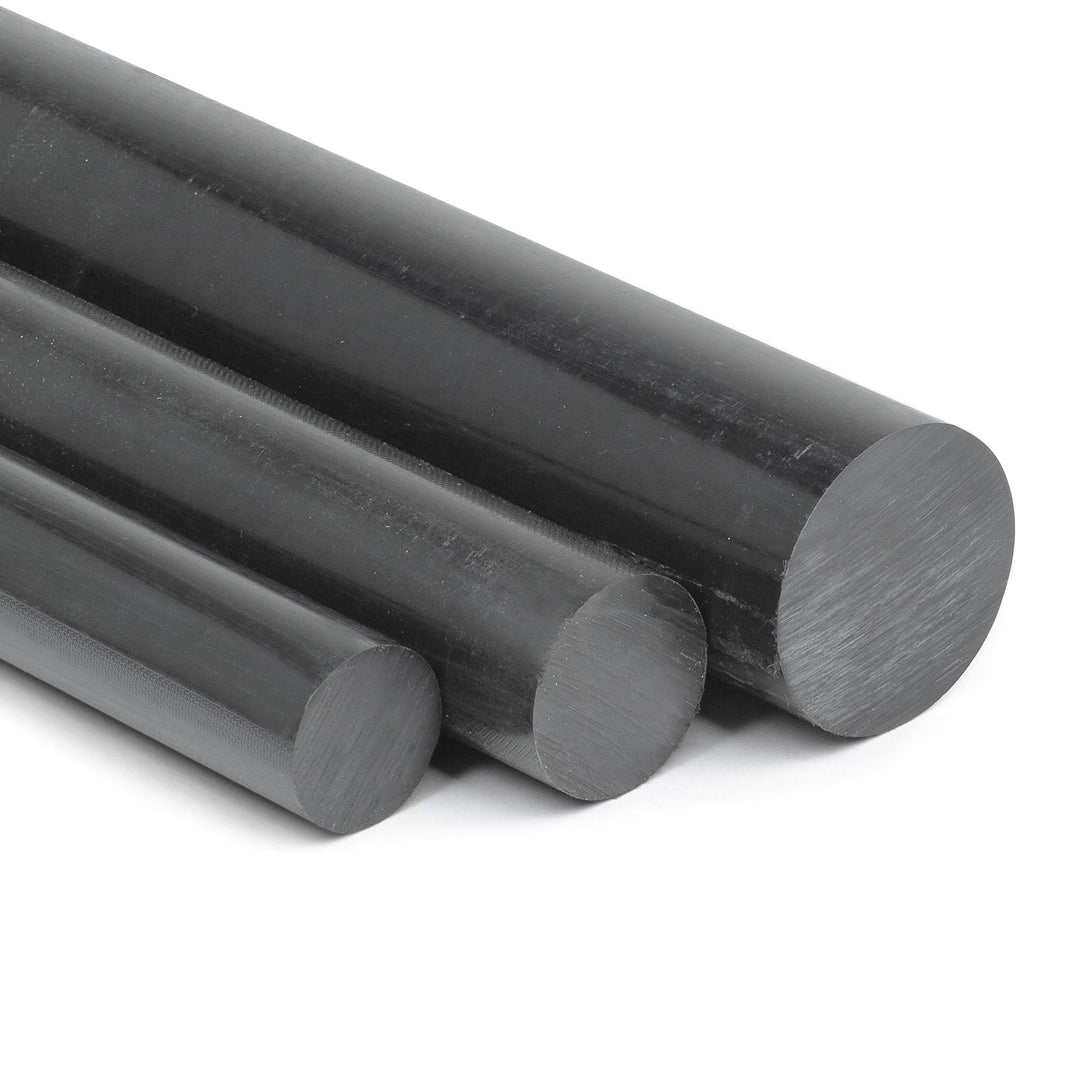 POM Rundstab schwarz Ø 130 mm - Länge 75 mm - massiver Kunststoffstab L: 75 mm, L: 75 mm