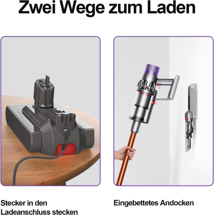 V11 Akku für Dyson 11, 3900mAh Ersatzakku für Click in Typ V11 SV15 SV16 Staubsauger(Nicht geeignet