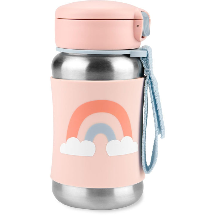 Skip Hop Schnabeltasse für Kleinkinder, mit Strohhalm, Sparks, Edelstahl, Regenbogen