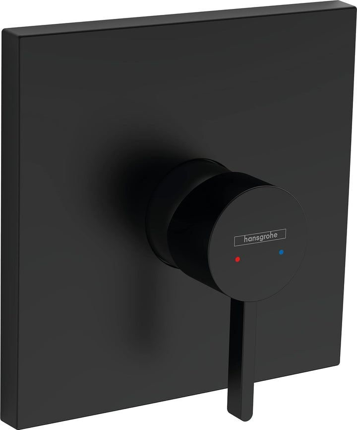 hansgrohe Wannenarmatur Finoris, Unterputz Brausebatterie, Duscharmatur für 1 Funktion, Mattschwarz