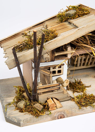 Garten und Holztrends Weihnachtskrippe Krippe Krippenstall Weihnachten Tischkrippen Krippenfiguren (