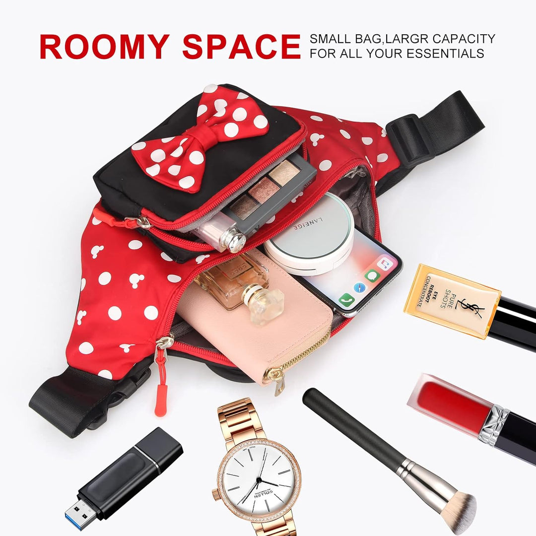 Dksyee Damen Fashion_Fanny_Pack_009 Gepäck-Handgepäck, rot Large(12.5x6 inch), Large(12.5x6 inch)