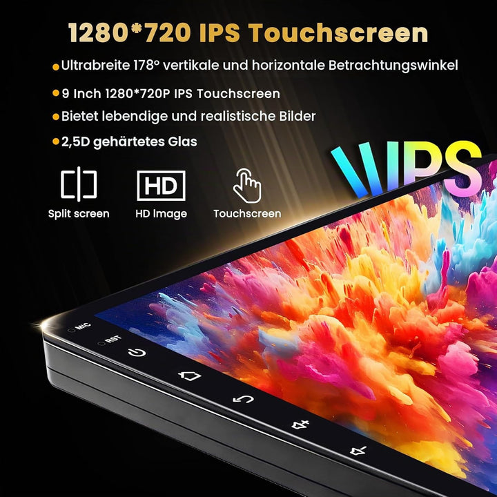 Hikity 8 Core 4+64GB Android 15 Autoradio für Toyota Yaris 2006-2011 Wireless CarPlay Android Auto，9