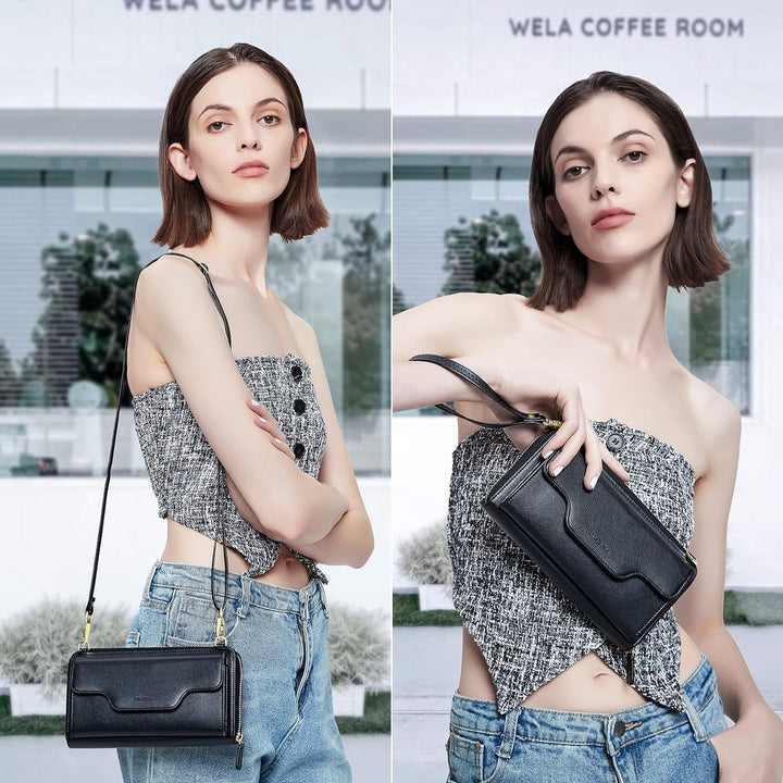 nuoku Crossbody Taschen für Frauen, Handgelenk Brieftaschen für Frauen, Clutch Geldbörsen für Frauen