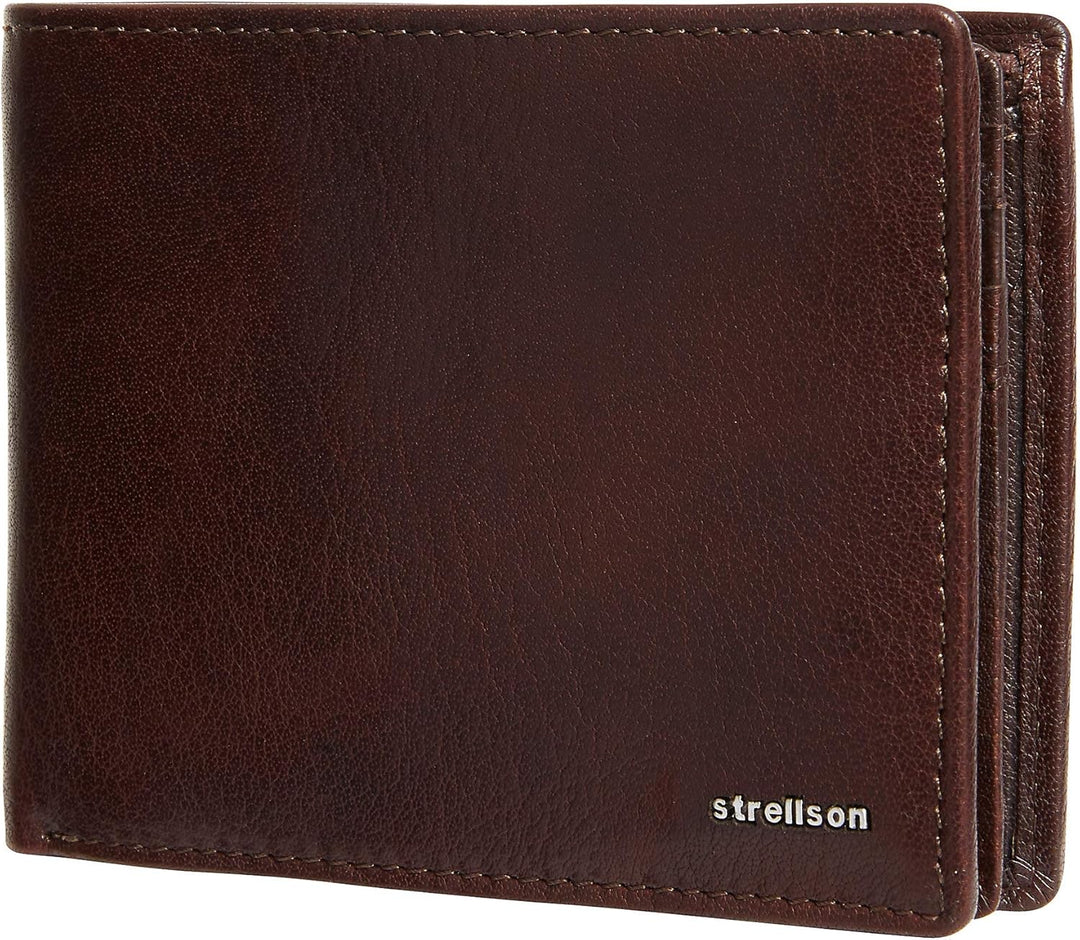 Strellson Herren Geldbeutel Jefferson Brieftasche aus Leder Braun (Dark Brown 702), Braun (Dark Brow